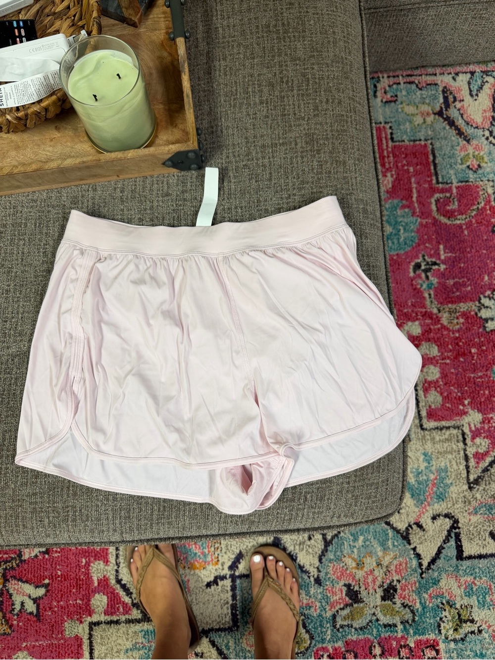 lululemon athletica Light Pink Lounge Sleep Shorts